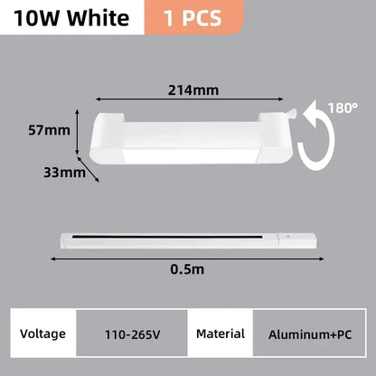 Modern black & white led track light set living room spotlight
