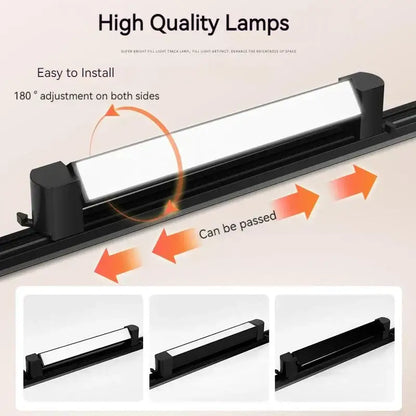 Modern black & white led track light set living room spotlight