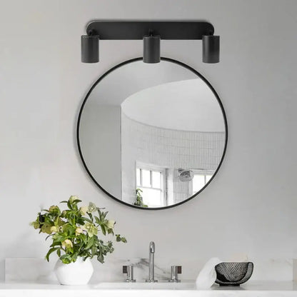 Modern matte black 3-light led track spot light for bedroom