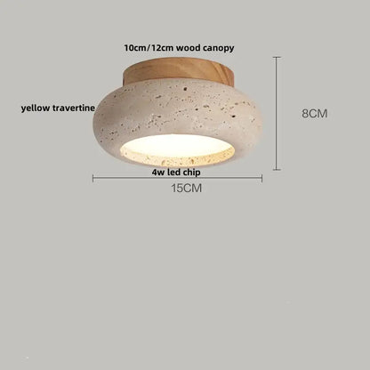 Modern travertine wood ceiling light set of 4 – dining room led
