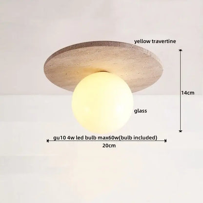 Modern travertine wood ceiling light set of 4 – dining room led