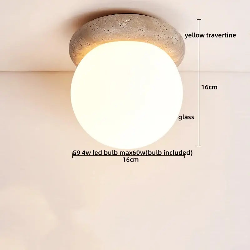 Modern travertine wood ceiling light set of 4 – dining room led