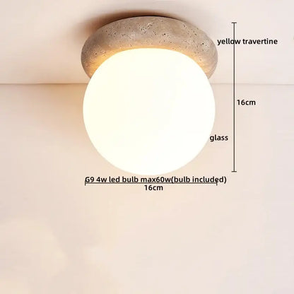 Modern travertine wood ceiling light set of 4 – dining room led