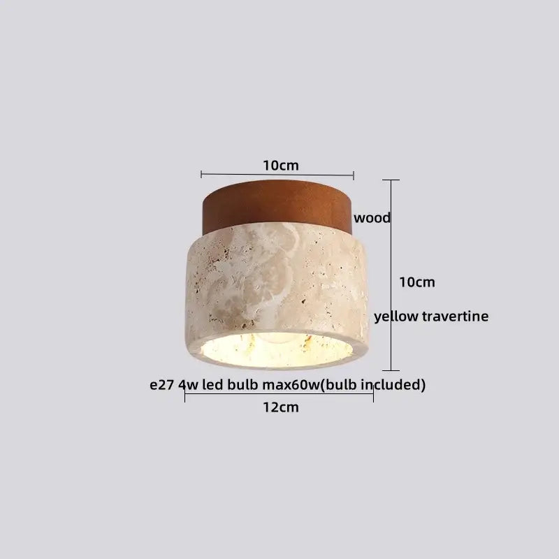 Modern travertine wood ceiling light set of 4 – dining room led