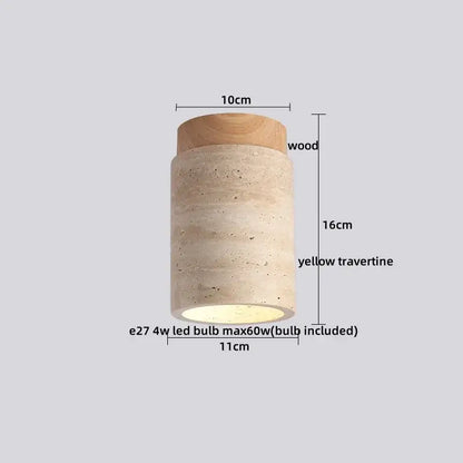 Modern travertine wood ceiling light set of 4 – dining room led