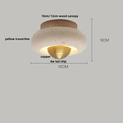 Modern travertine wood ceiling light set of 4 – dining room led