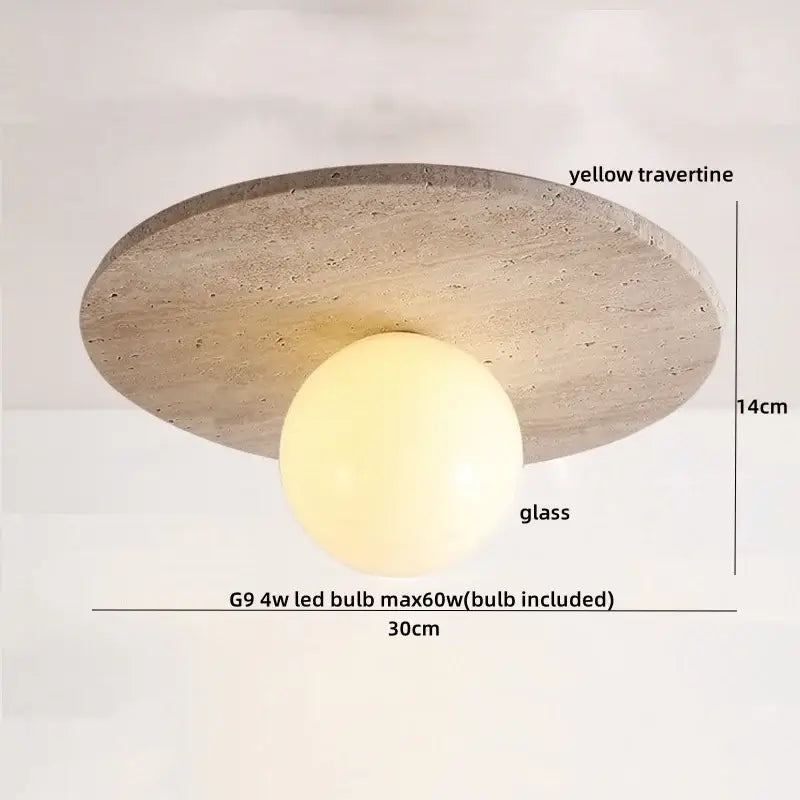Modern travertine wood ceiling light set of 4 – dining room led