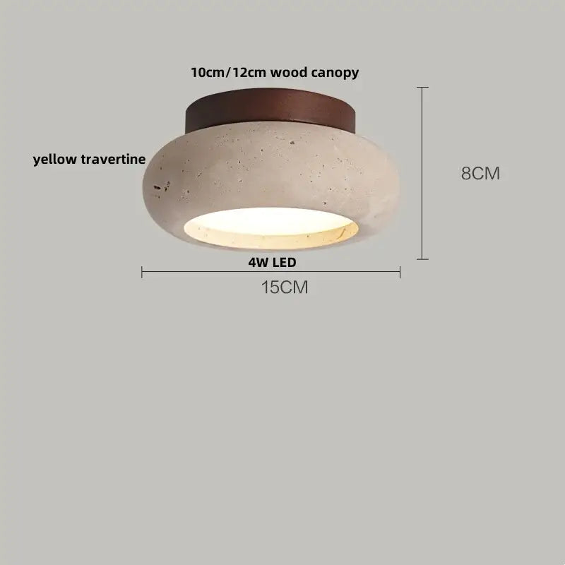 Modern travertine wood ceiling light set of 4 – dining room led
