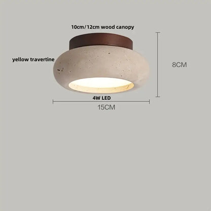 Modern travertine wood ceiling light set of 4 – dining room led