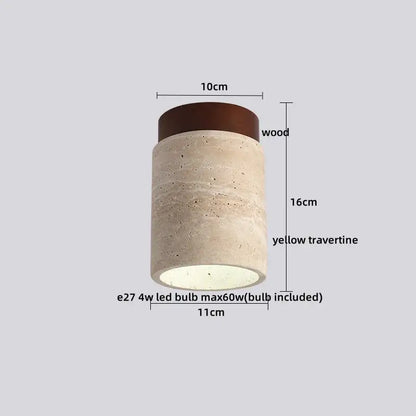 Modern travertine wood ceiling light set of 4 – dining room led