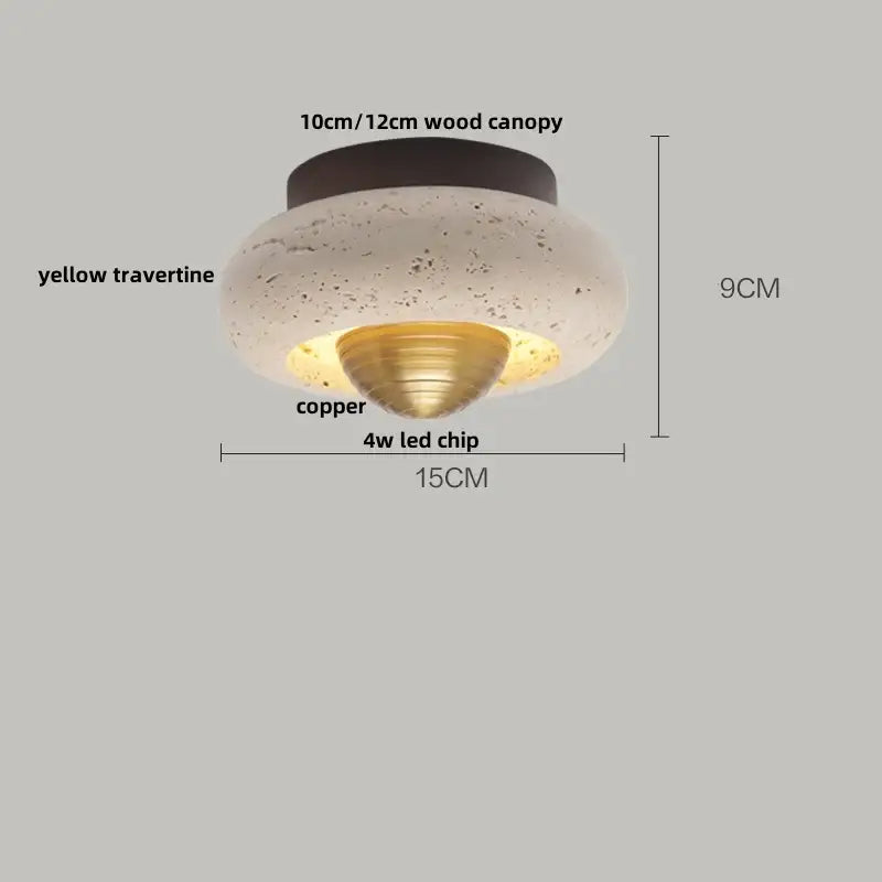 Modern travertine wood ceiling light set of 4 – dining room led