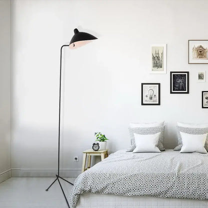 Industrial black metal 3 arm tripod floor lamp living room light
