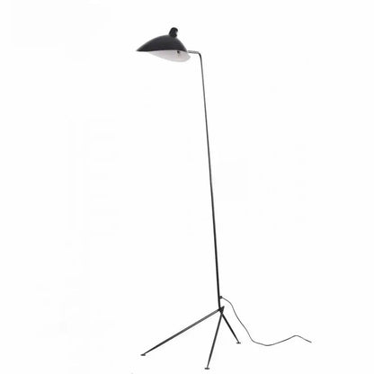 Industrial black metal 3 arm tripod floor lamp living room light