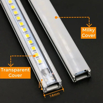 Modern white & transparent led tube lamp kitchen cabinet light