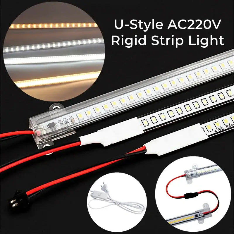 Modern white & transparent led tube lamp kitchen cabinet light