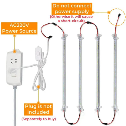 Modern white & transparent led tube lamp kitchen cabinet light
