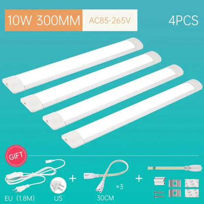 Modern white led tube light fixture kitchen cabinet lighting