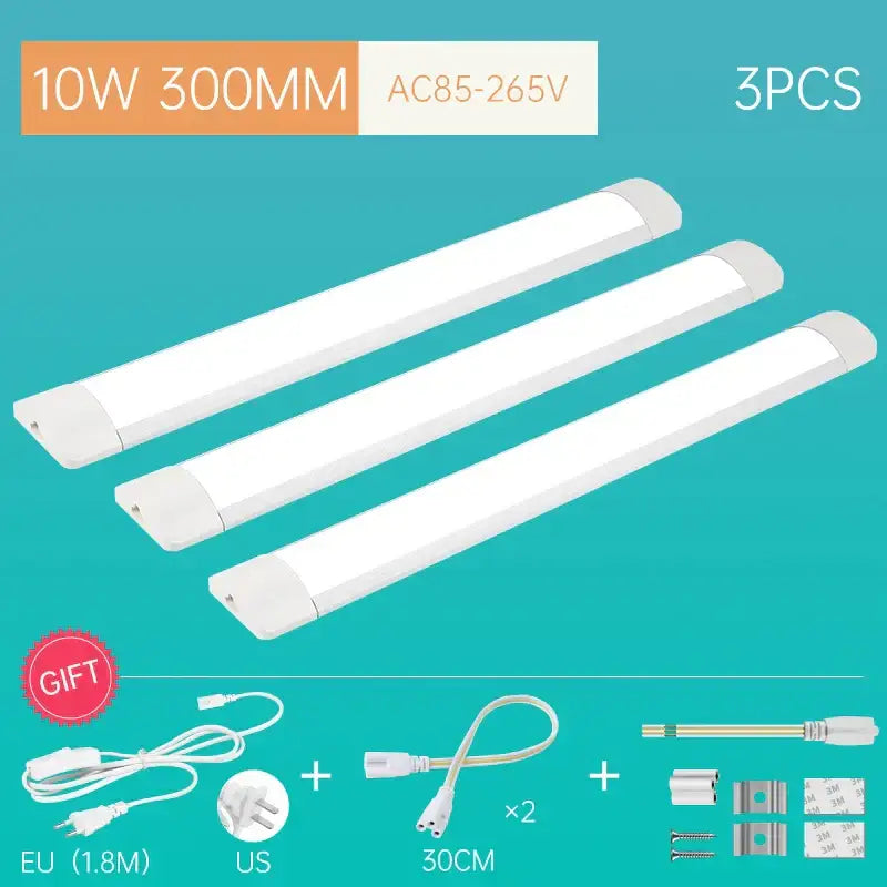 Modern white led tube light fixture kitchen cabinet lighting