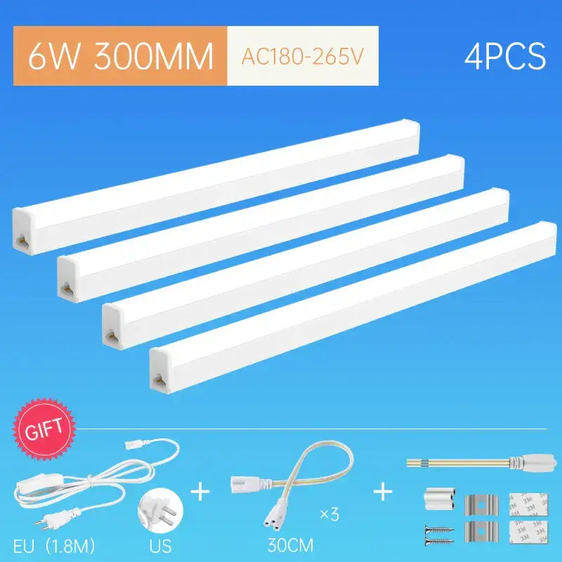 Modern white led tube light fixture kitchen cabinet lighting