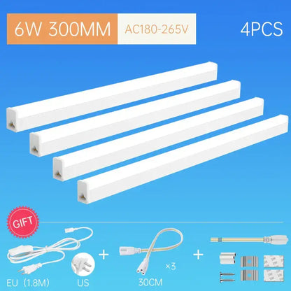 Modern white led tube light fixture kitchen cabinet lighting