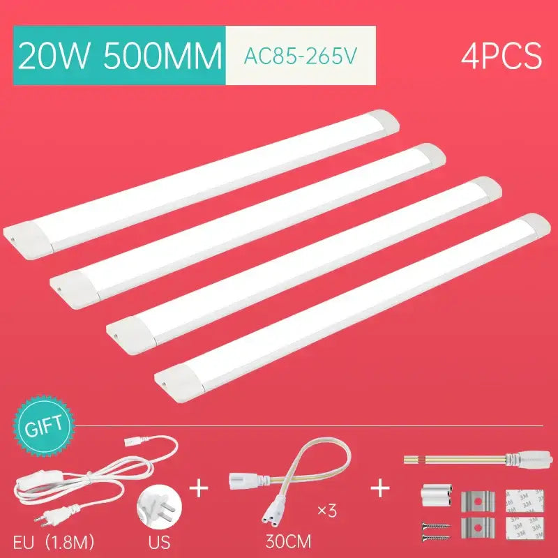 Modern white led tube light fixture kitchen cabinet lighting