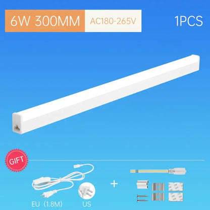Modern white led tube light fixture kitchen cabinet lighting