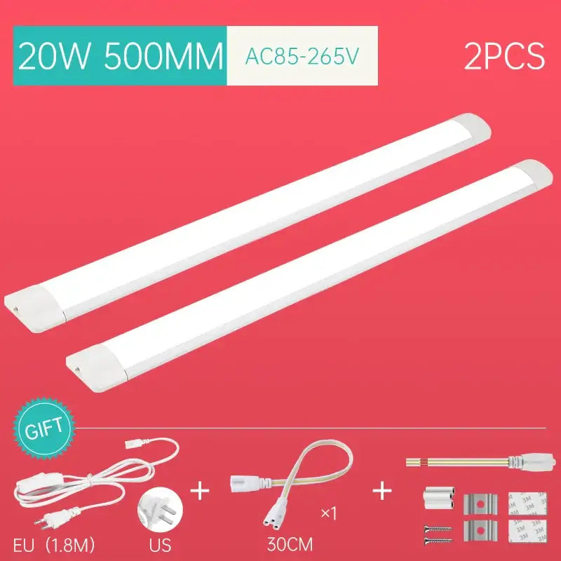 Modern white led tube light fixture kitchen cabinet lighting