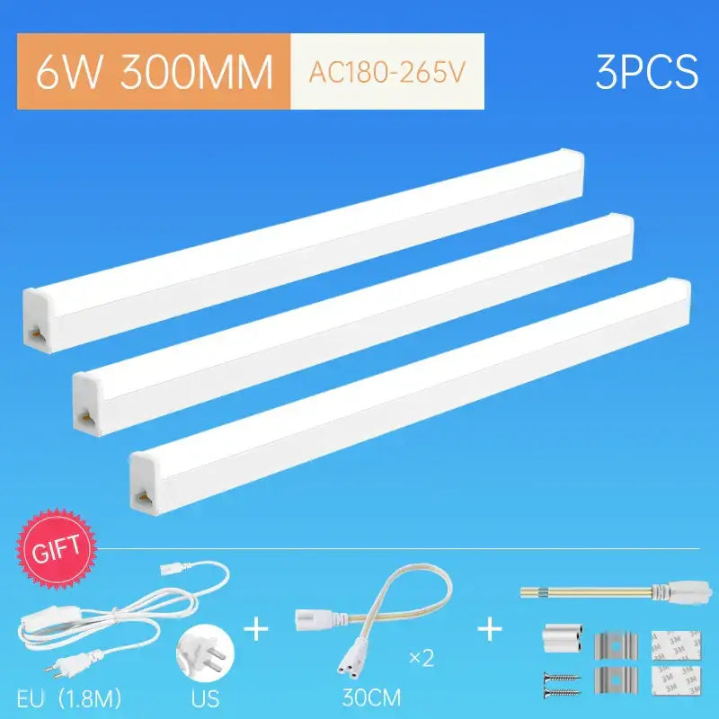 Modern white led tube light fixture kitchen cabinet lighting