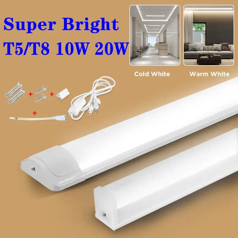 Modern white led tube light fixture kitchen cabinet lighting