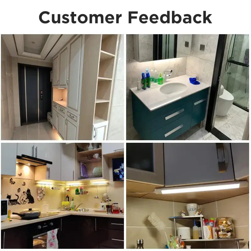 Modern white led tube light fixture kitchen cabinet lighting