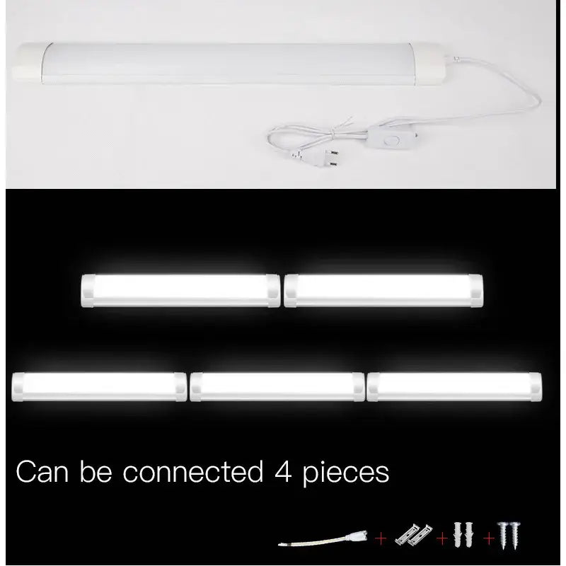 Modern white led tube light fixture kitchen cabinet lighting