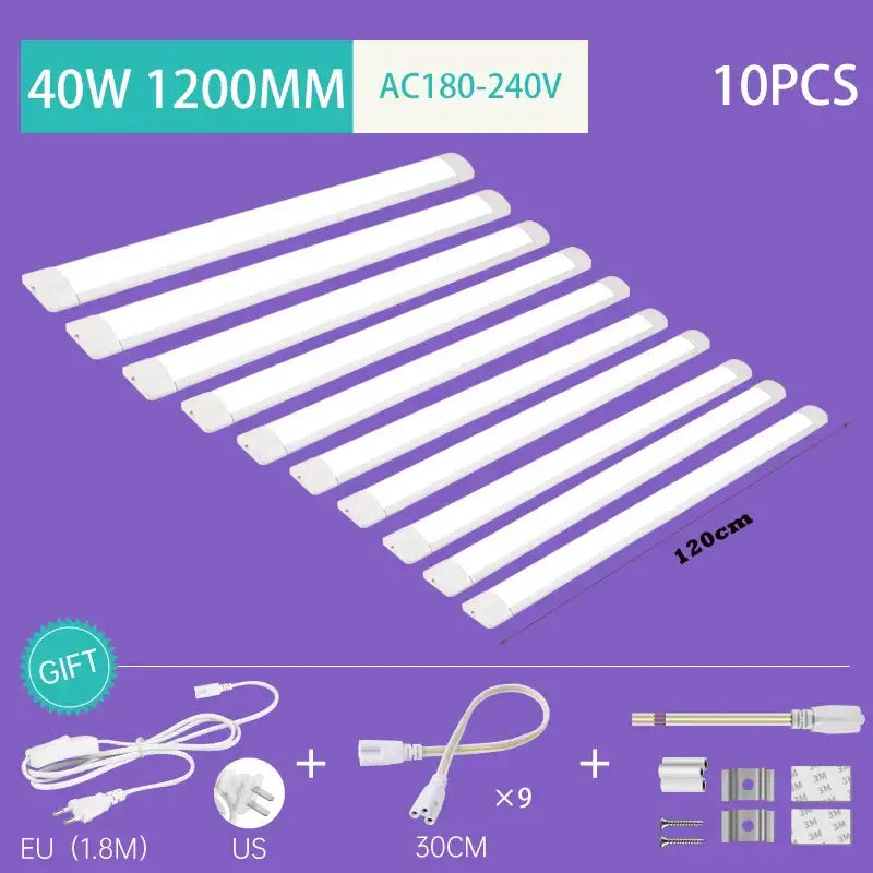 Modern white led tube light fixture kitchen cabinet lighting