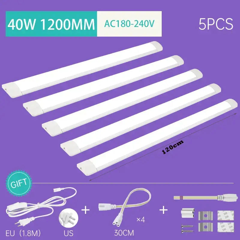 Modern white led tube light fixture kitchen cabinet lighting