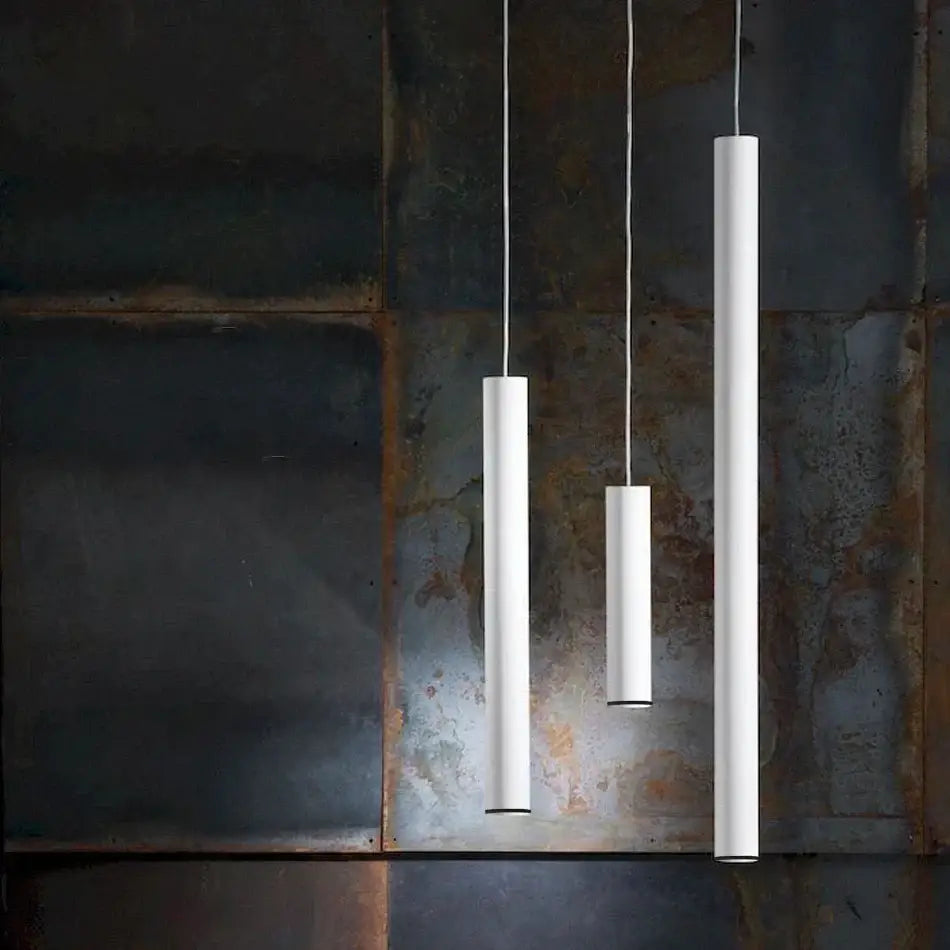 Modern cylindrical led tube pendant light kitchen dining decor