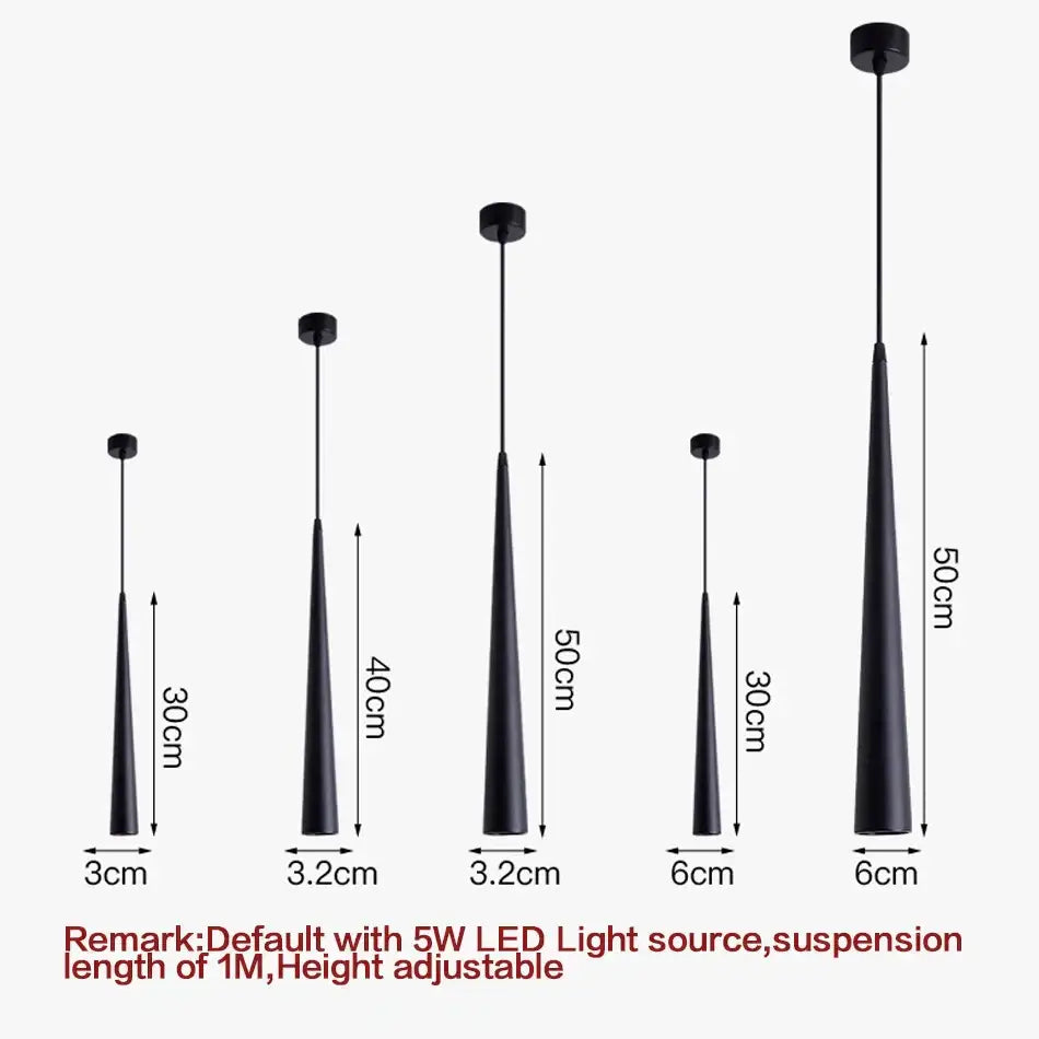 Modern gold led tube pendant lights kitchen and dining room