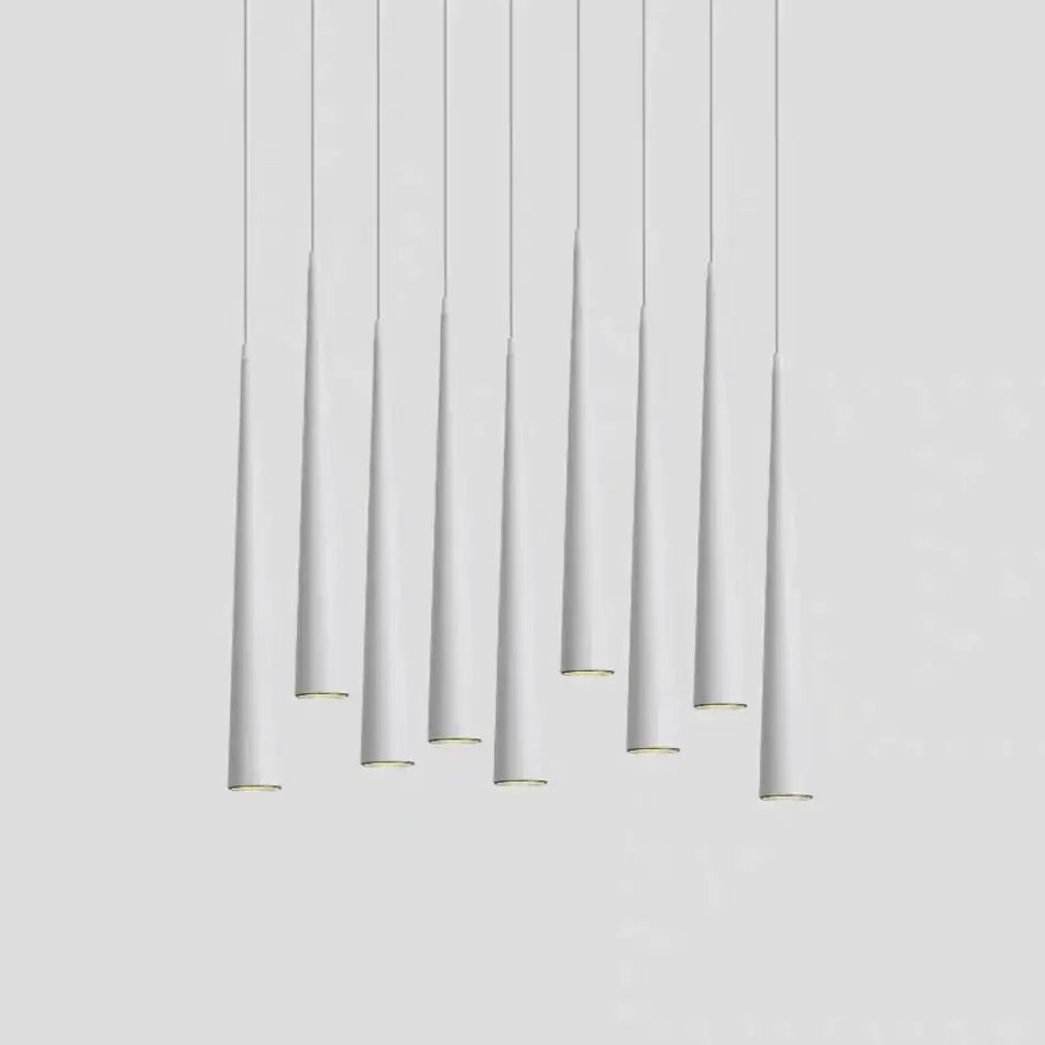 Modern gold led tube pendant lights kitchen and dining room
