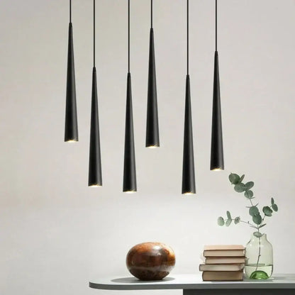 Modern gold led tube pendant lights kitchen and dining room