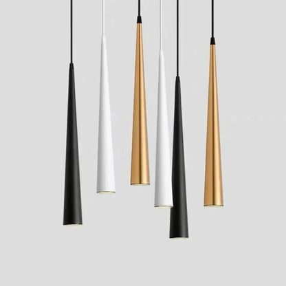 Modern gold led tube pendant lights kitchen and dining room