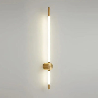 Modern black & gold led tube wall lights bedroom sconce