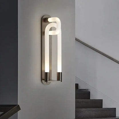 Modern gold led tube wall sconce bedroom minimalist light fixture