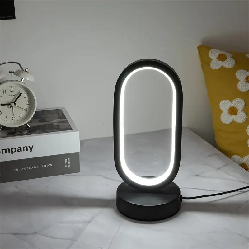 Modern gold oval led bedside decorative lamp for bedroom