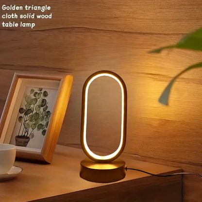 Modern gold oval led bedside decorative lamp for bedroom