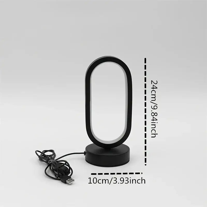 Modern gold oval led bedside decorative lamp for bedroom