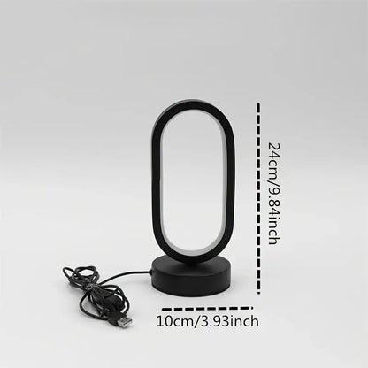 Modern gold oval led bedside decorative lamp for bedroom