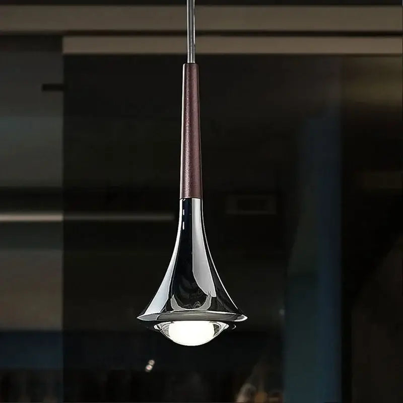 light luxury meteor chrome & wood chandelier living room