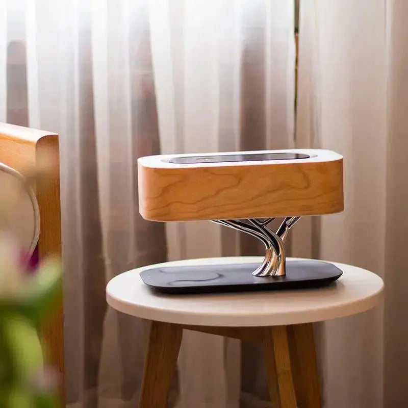 Modern amber tree life table lamp bedroom accent light