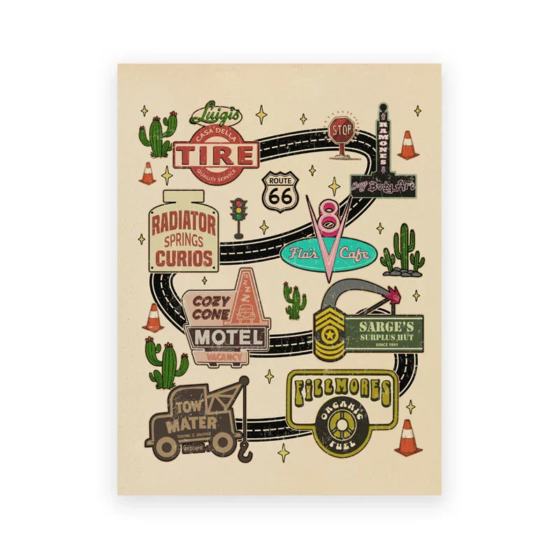 DecorBites™ Lightning McQueen Art Prints - Cars Movie Theme
