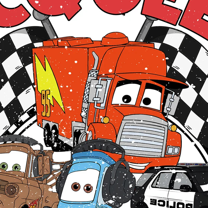 DecorBites™ Lightning McQueen Cartoon Car Art Prints