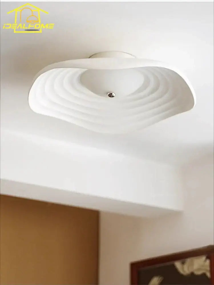 Modern white lotus leaf ceiling light for living room