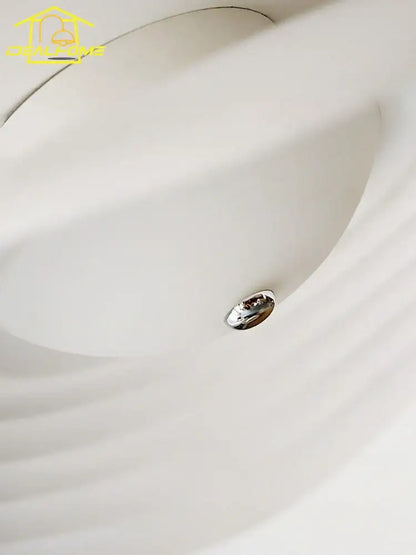 Modern white lotus leaf ceiling light for living room